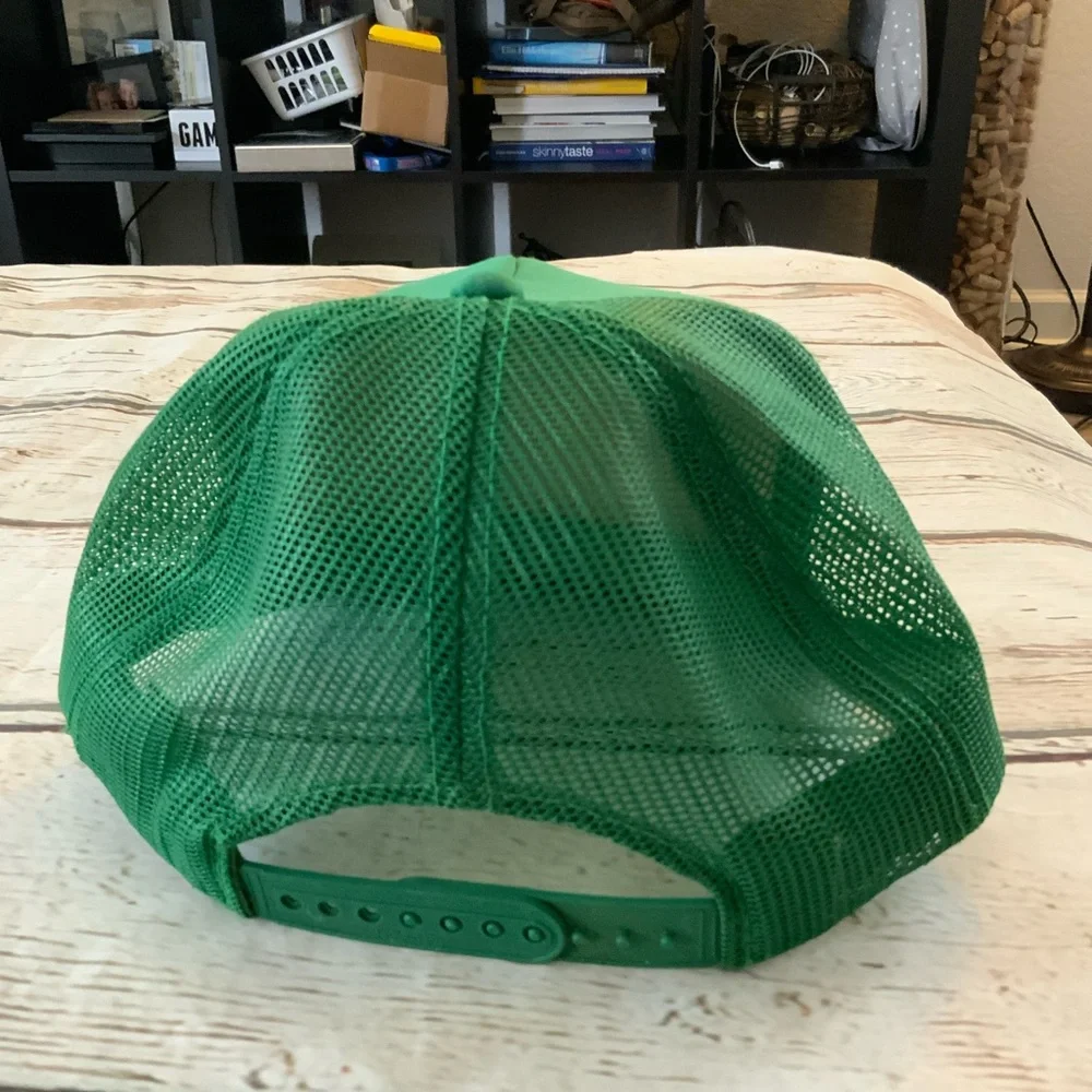 Hechinger Lumber Yard Trucker Hat Vintage Snapback Green‎ Mesh Foam HQ Logo VGC